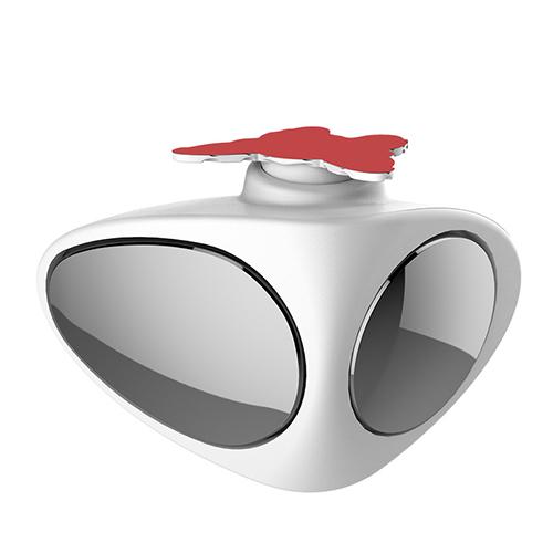 1 Piece 360 Degree Car Blind Spot Mirror Convex Rotatable 2 Side Automibile Exterior Rear View Parking Mirror Safety Accessories: White left