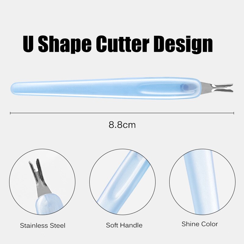 5PCS Premium Cuticle Trimmer, Cuticle Remover Applied for Manicure Pedicure, Dead Skin Fork with Stainless Steel U-Shaped Fork