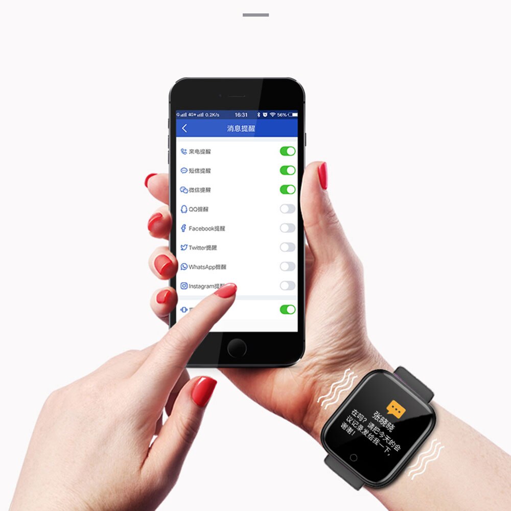 2PCS Y68 Smart Watch Fitness Tracker Blood Pressure Smartwatches Waterproof Heart Rate Monitor Bluetooth Smart Wristwatch