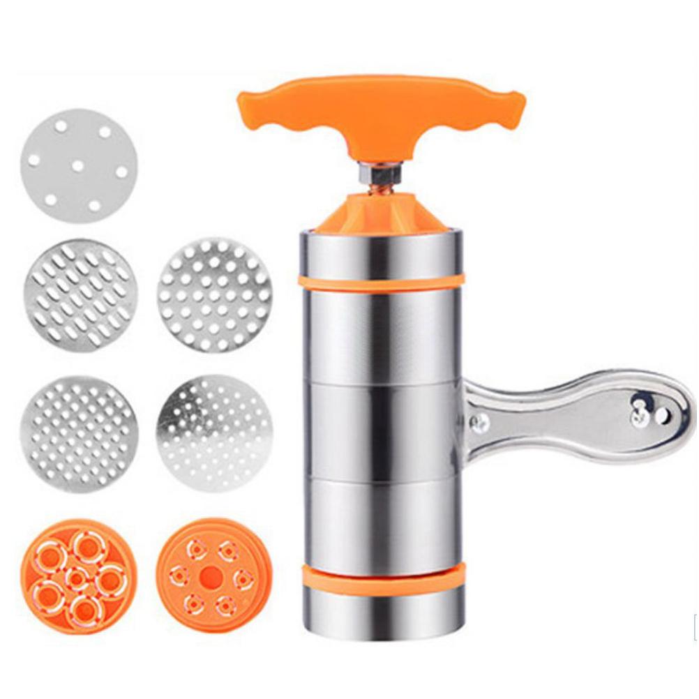 Rvs Noodle Maker Handmatige Pasta Machine Met 7 Druk Mallen Voor Ravioli Spaghetti Lasagne En Praktische