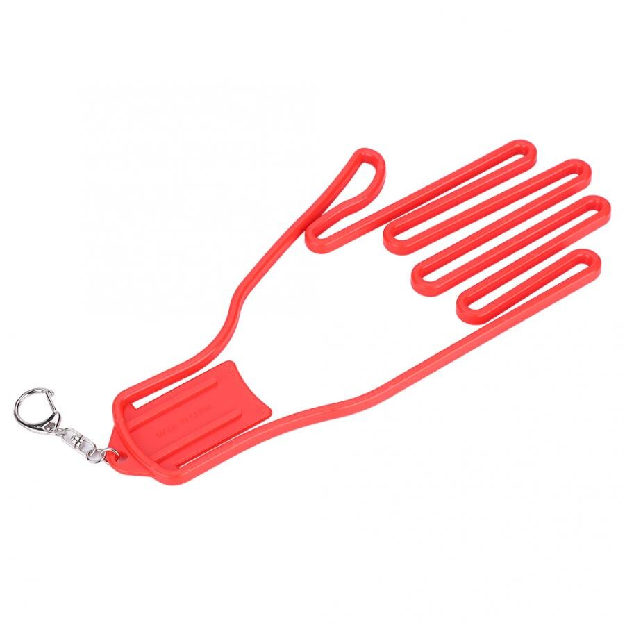 Venstre / højre diygloves holder båre plasthandsker framegroves handsker support ramme racktilbehør: Rød