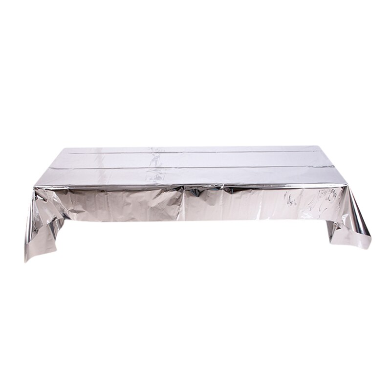Rose Gold Foil Tablecloth Tablecloth Shiny Tablecloth Suitable for Party Wedding Anniversary Thanksgiving Christmas: Silver