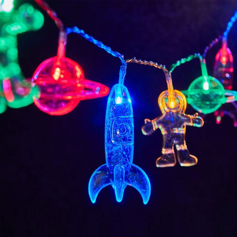Spaceman Led String Lights Slaapkamer Feestelijke Decoratieve Verlichting Diy Multicolor Leuke Kleine String Lichten Buiten Waterdicht Lichten