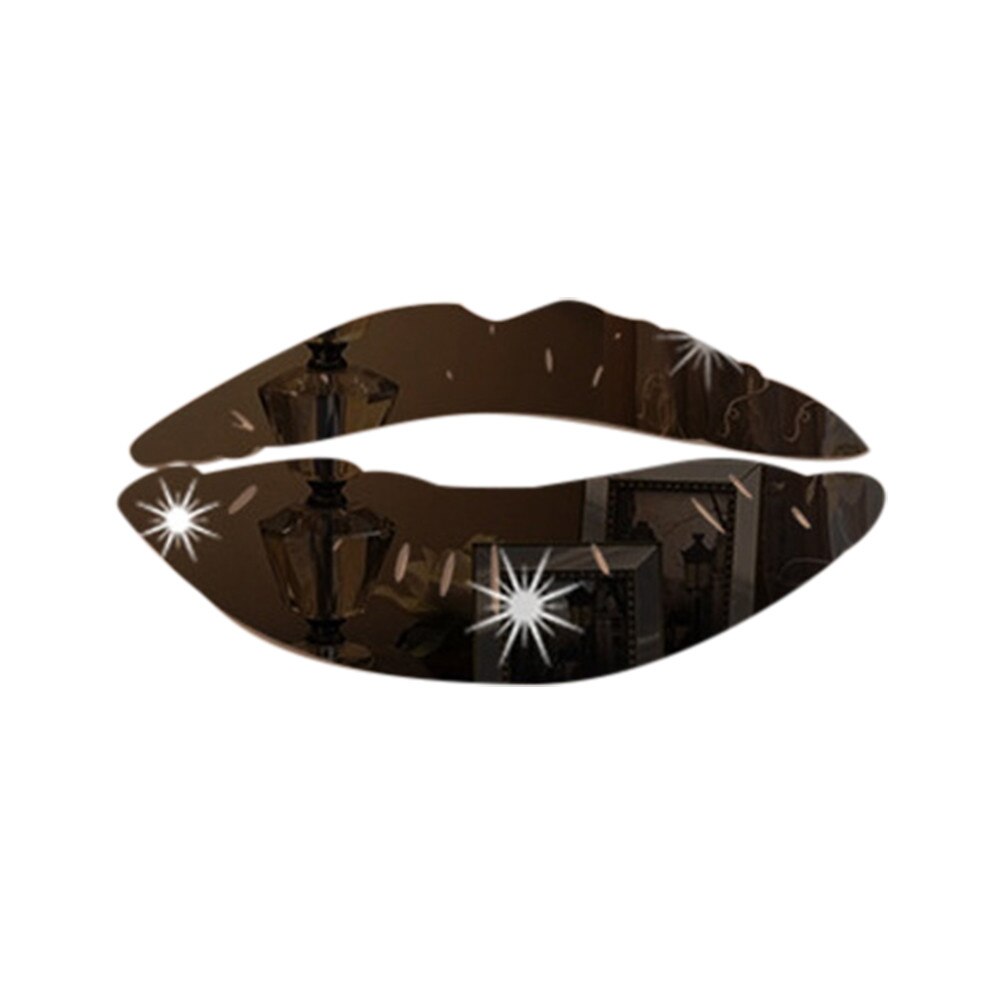 Mirror Stickers Removable Lips Mirror Wall Stickers Decal Art Pvc Home Room Decoration Diy Pegatinas De Pared Wallpapers: Black