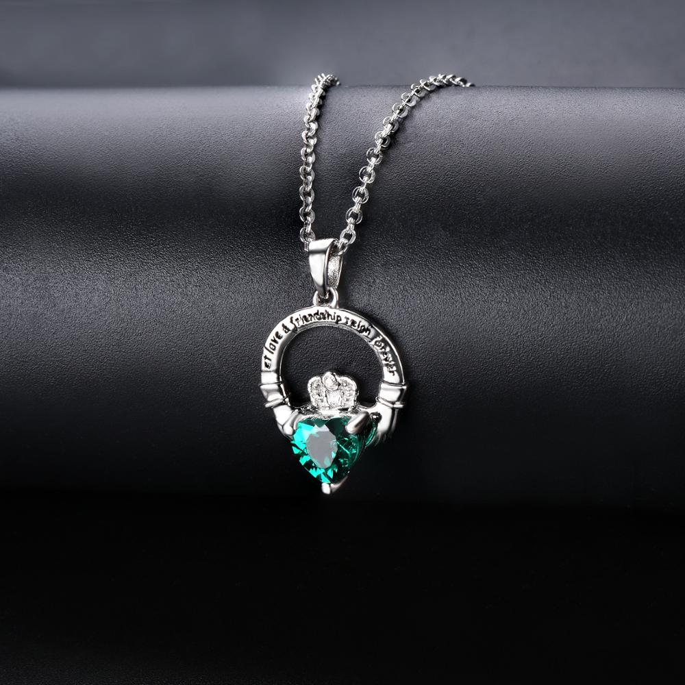 Hutang Colorful S925 Pendants for Women 0.76 Carats Created Emerald Heart Shape Women Romantic Lovely Silver Pendant