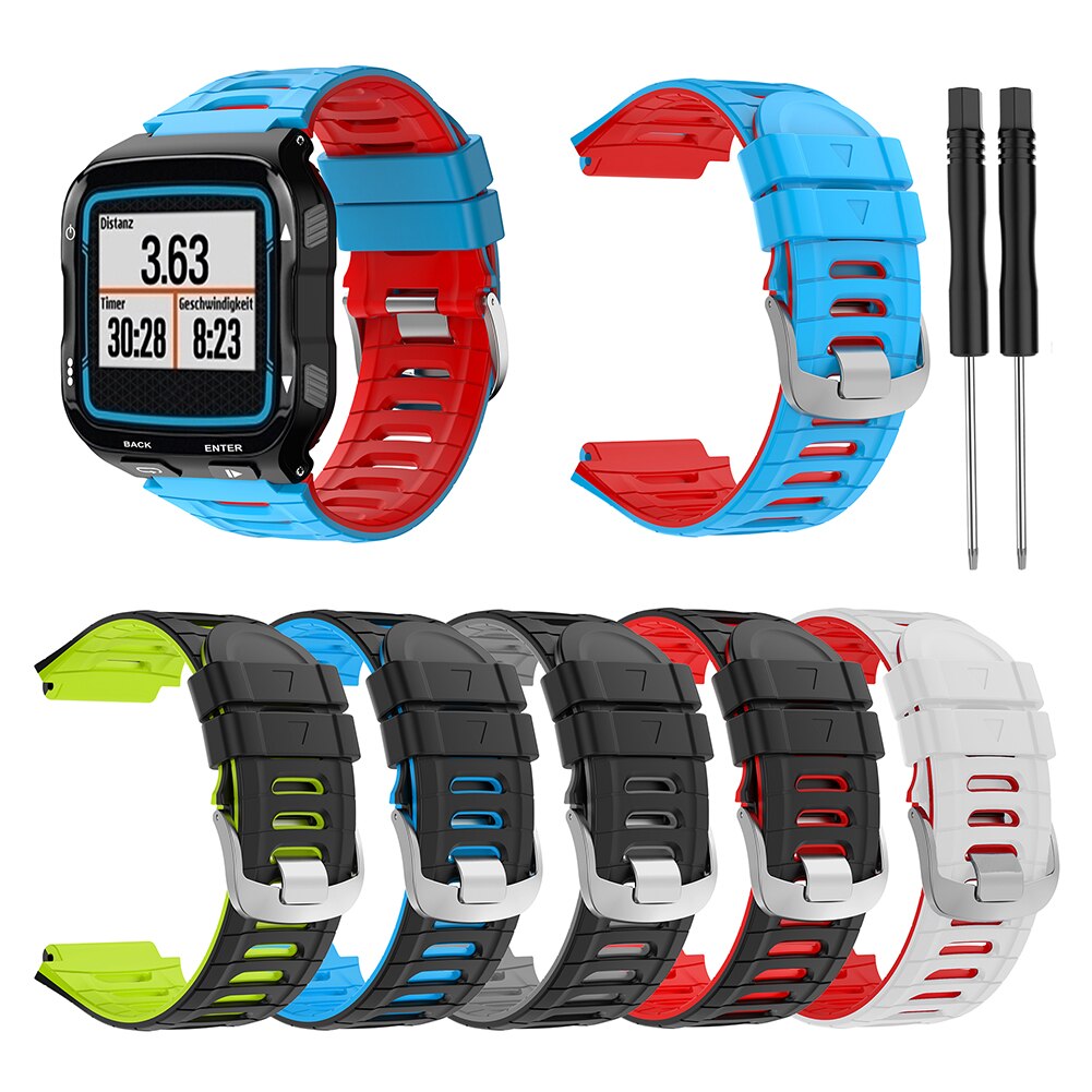 Silikon armband för garmin forerunner 920xt färgglada ersättningsarmband träning sport klockband armband+ verktyg