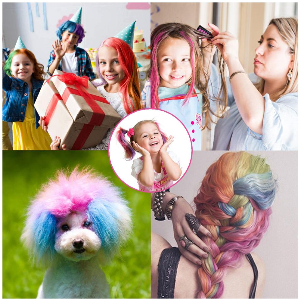 Wasbare Tijdelijke Haarverf Pro Salon Een Tijd Haarverf Kleur Inkt Wegwerp Regenboog Haar Krijt