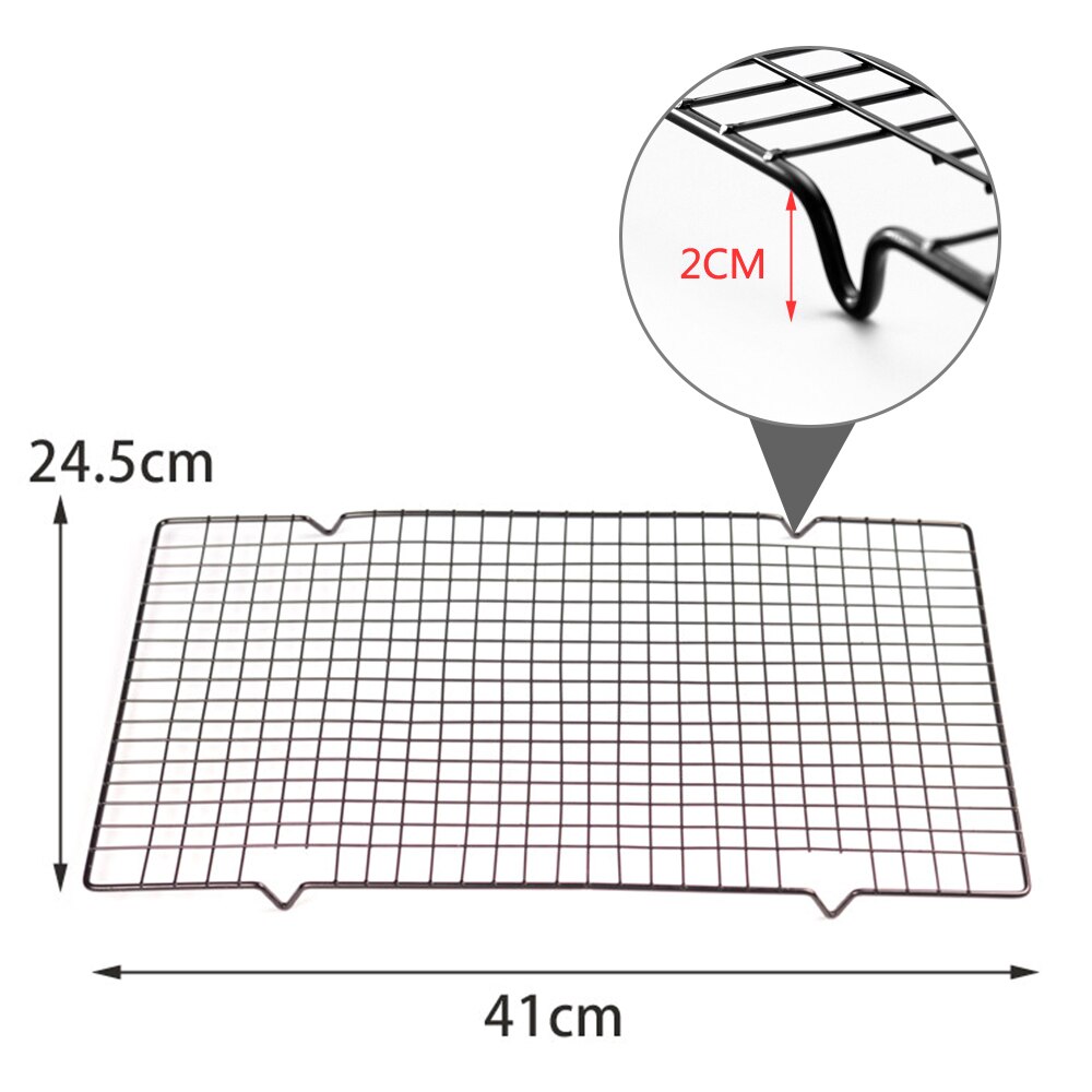 1Stck Edelstahl Draht Gitter Kühlung Tablett Kuchen Lebensmittel Gestell Backofen Küche Backen Pizza Brot Grill Cookie Keks Halfter Regal