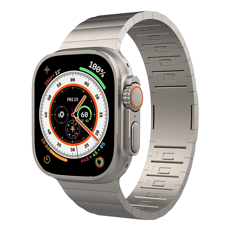 Rem i rustfritt stål til apple watch ultra band 49mm 45mm 41mm 44mm 40mm, magnetisk spenne til iwatch series 8 7 6 se 5: Kullsvart / 12mm