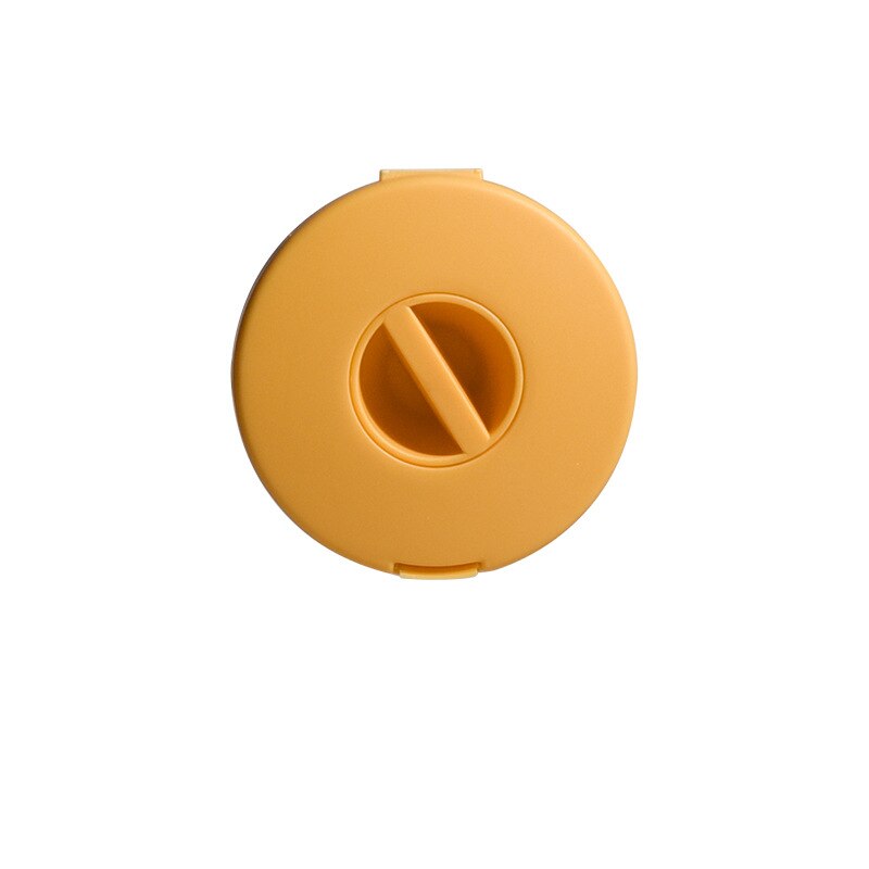 Kleine En Draagbare Ronde Draaibaar Datakabel Organisator Opbergdoos Mobiele Telefoon Opladen Kabel Winder: YELLOW