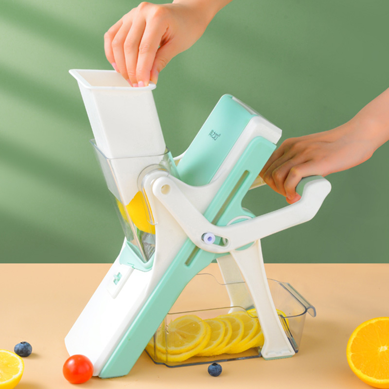5 in 1 Vegetable Cutter Mandoline Slicer Manual Food Chopper Fruit Potato Cucumber Carrot Meat Slicer Shredder Ninja Safe Slice