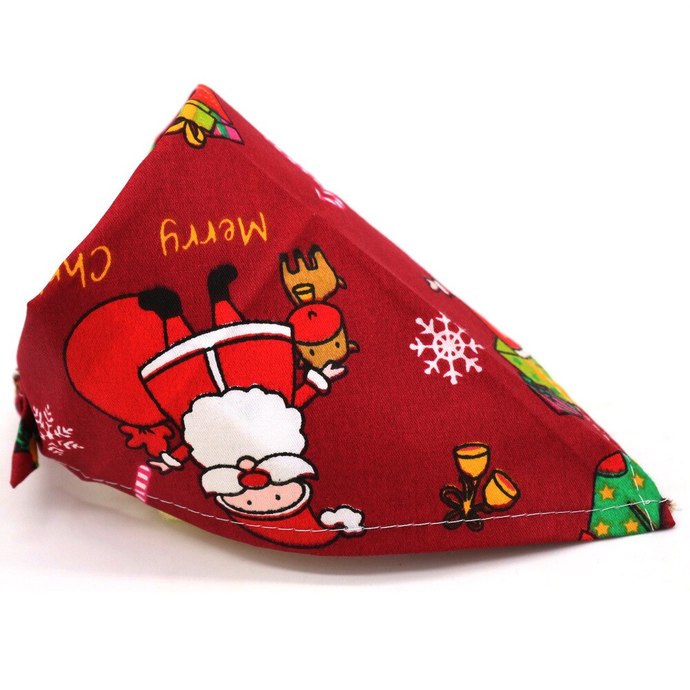 Christmas Pet Dog Bandana Small Large Dog Bibs Towel Scarf Halloween Pumpkin Printing Puppy Pet Grooming Costume Accessories