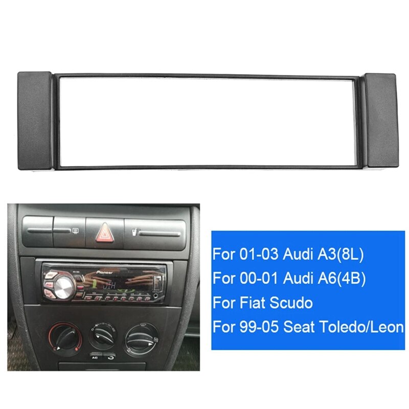 SE05 - Fascia Radio 2 Din pour Seat Leon 2005 2012 conduite à gauche