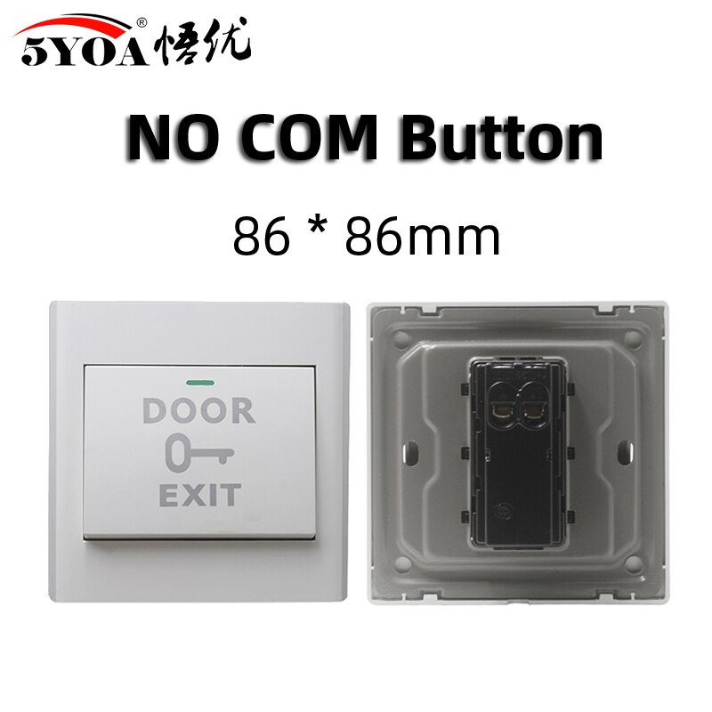 Bouton poussoir de sortie de porte, interrupteur de déverrouillage pour système de contrôle d&#39;accès de porte, ouverture tactile, NO COM NC: K5Button