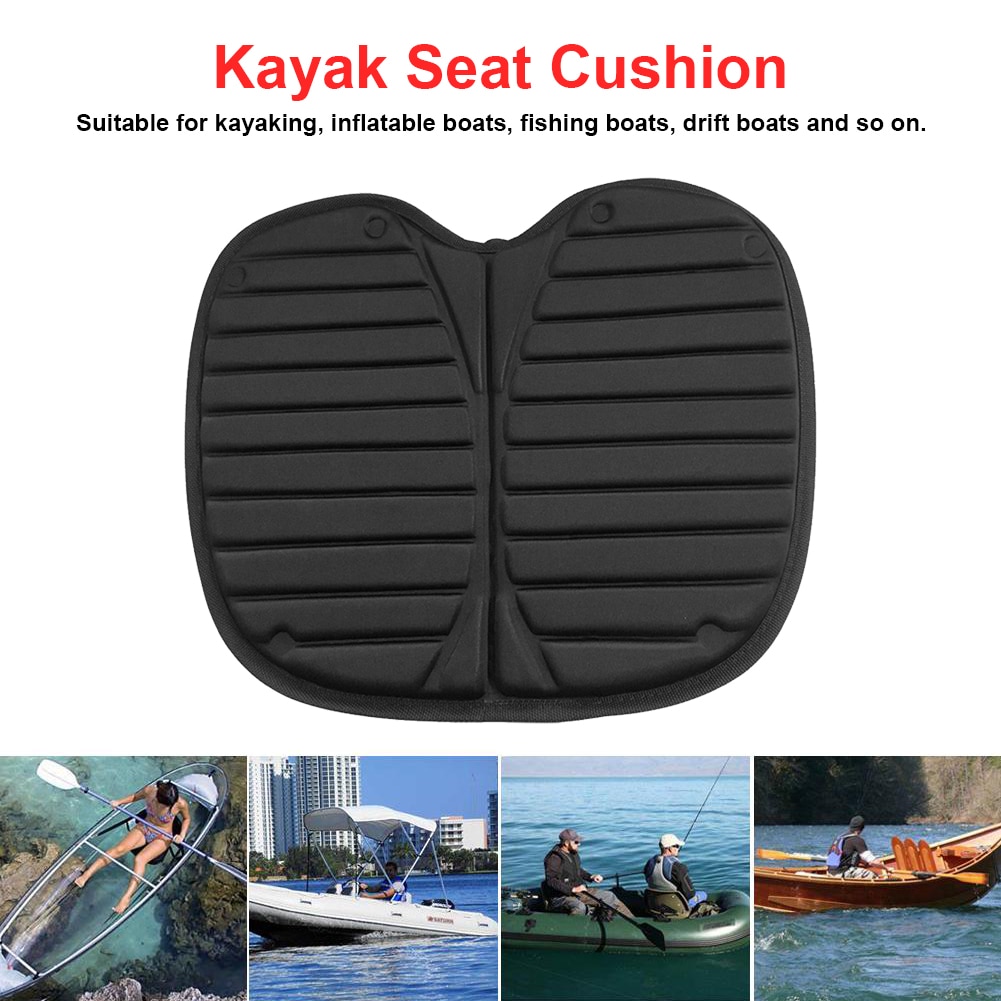 EVA Durable Kayak Seat Cushion Lightweight Anti Skid Fishing Outdoor Rowing Boats Water Sports Easy Install Padded Base Soft