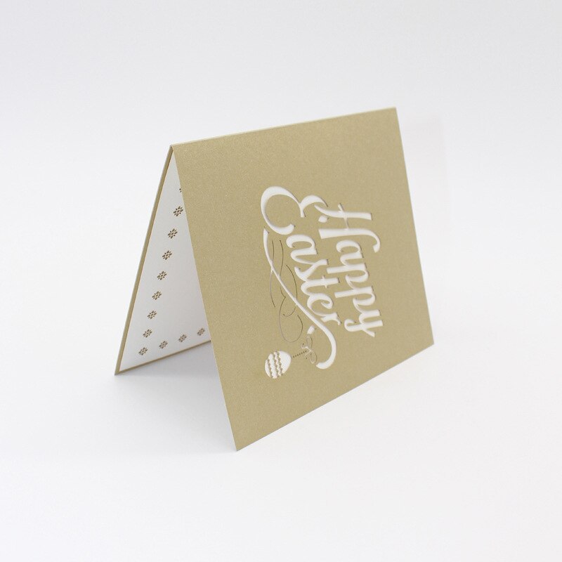 3D Handmade Carving Cartoon Rabbit Happy Easter Eggs Paper Greeting Cards PostCard Children Kids Friend