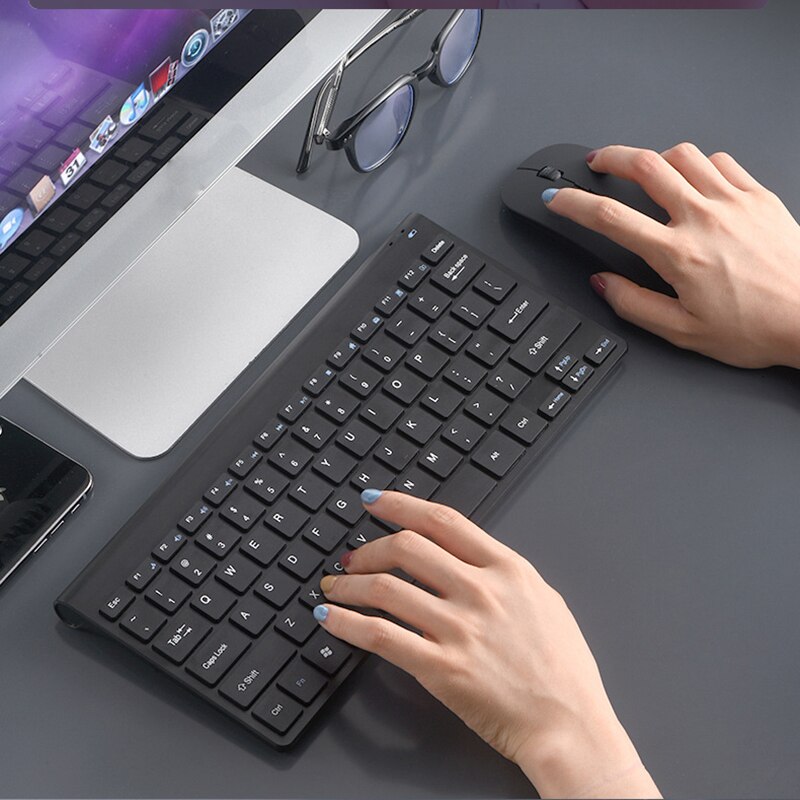 2.4G Wireless Keyboard and Mouse Mini Keyboard Mouse Set Protable Combo For Notebook Laptop Mac Desktop PC Computer