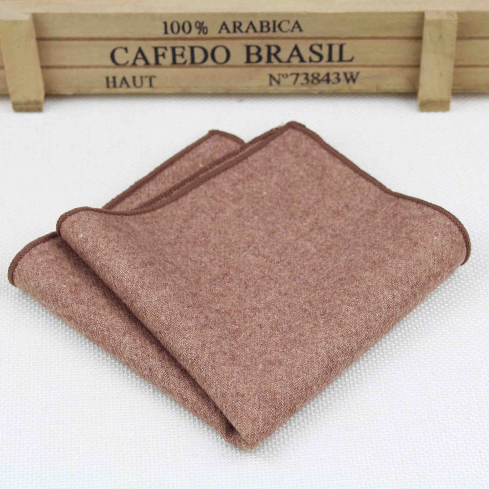 Hankerchief Scarves Vintage Wool Hankies Men's Pocket Square Handkerchiefs Striped Solid Cotton 23*23cm: 13