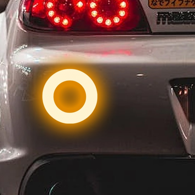 2 uds pegatina reflectante para coche pegatinas para parachoques trasero Aoto pegatina de seguridad antiarañazos accesorios exteriores tiras reflectantes