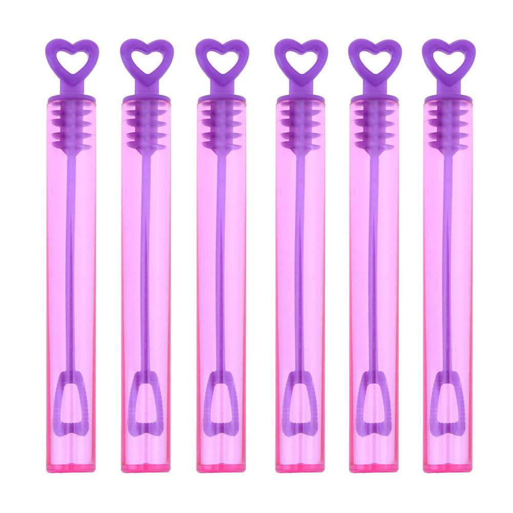 6 teile/los Herz Leere blasiert Seife Flaschen Hochzeit Geburtstag Party Dekoration freundlicher Spielzeug Blasen Hersteller freundlicher draussen blasiert: LILA