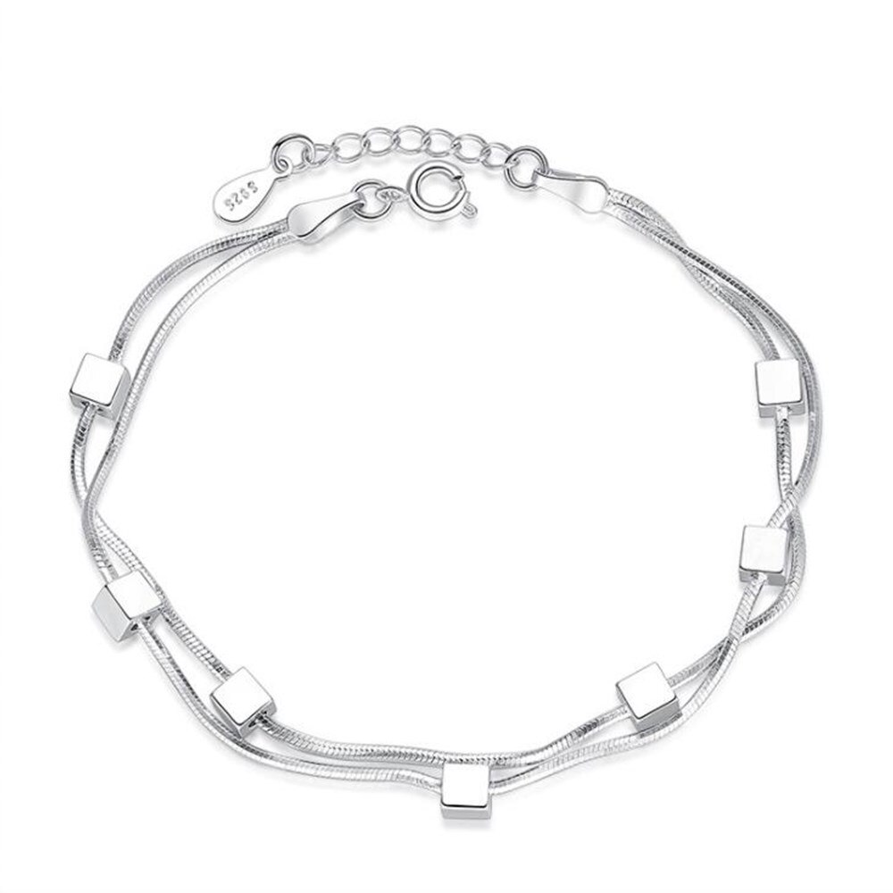 NEHZY – bracelet en argent sterling 925 pour femme, bijou de , carré, étoile à cinq branches, rétro, simple, longueur 20CM