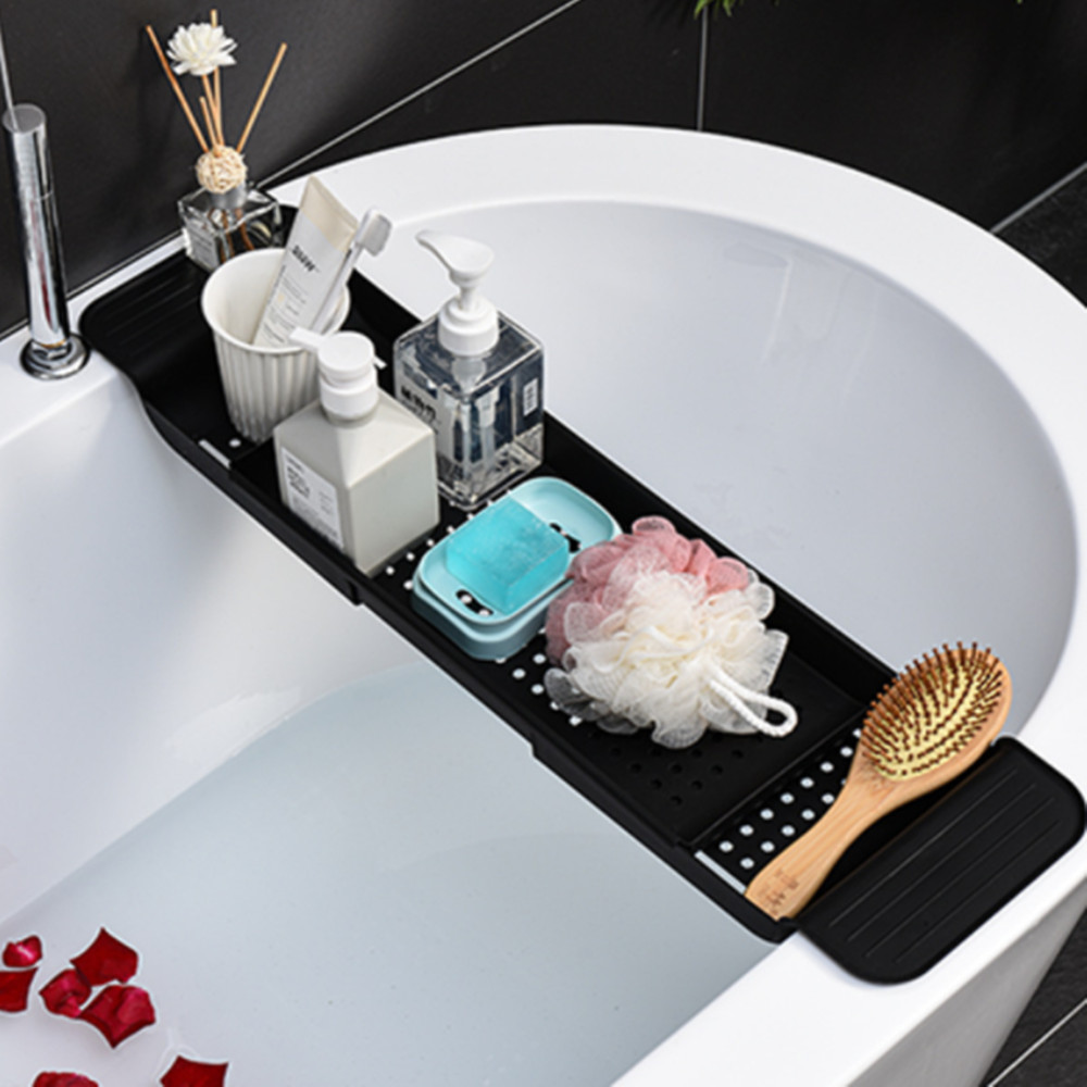Multifunktions Versenkbare Badewanne Lagerung Gestell Schlecht Tablett Regal Badewanne Handtuch Lagerung Regal Küche Waschbecken Abfluss Halfter