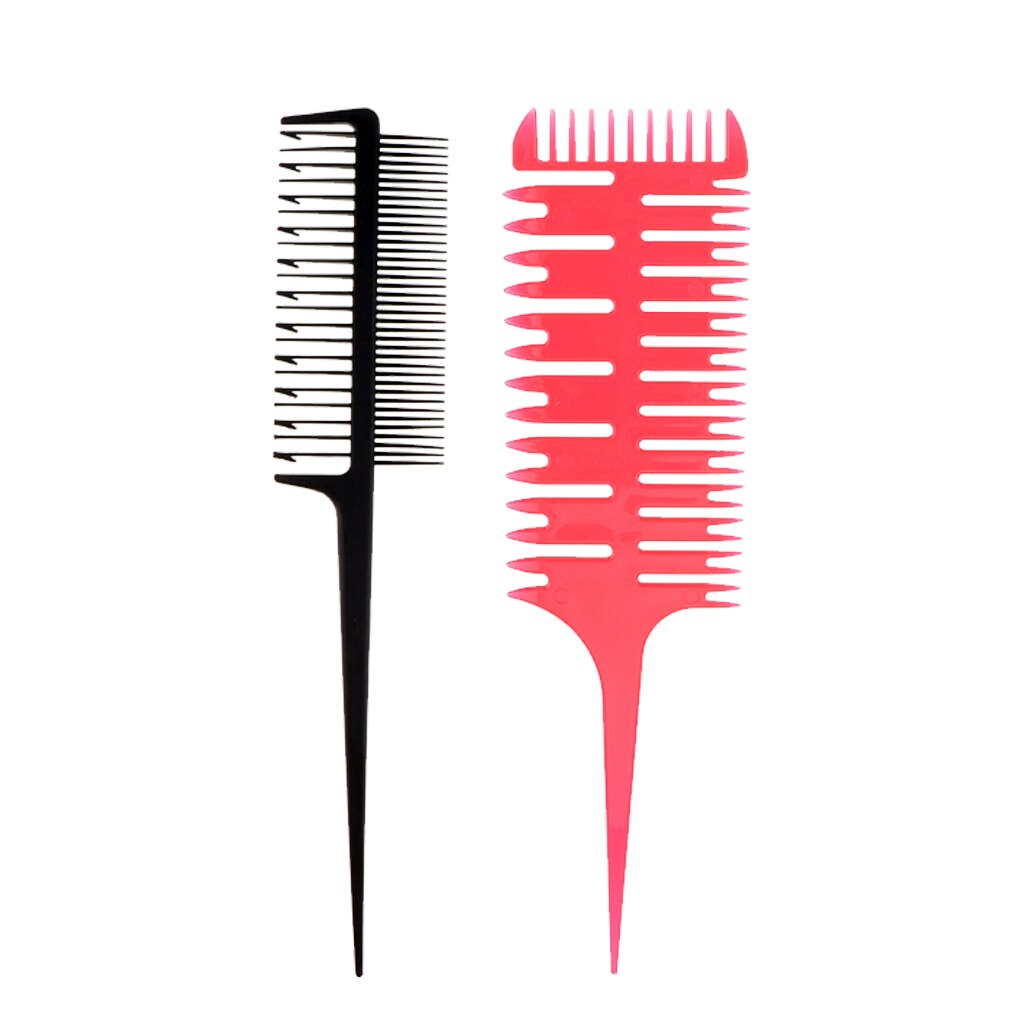 Paquetes de 2 lados/3 lados para tejer y secar peine de niebla para coloración de cabello, resaltado, Balayage, microtrenzado