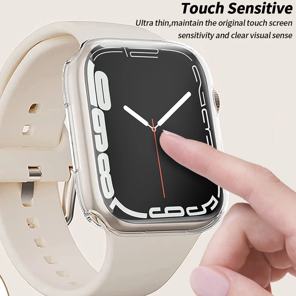 Coque de protection antichoc complète en TPU pour Apple Watch, pour Apple Watch série 7, 45MM, 41MM
