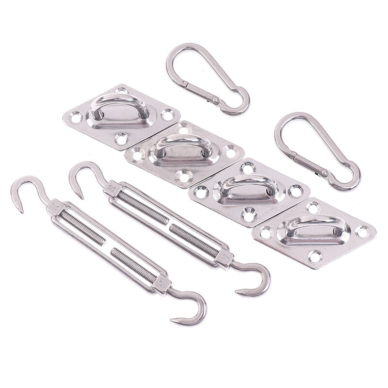 Stainless Steel 304 M6/6mm Sun Sail Shade Hardware Kit For Trigangle Rectangle Sails Installation Shade Sail Fixing Accessories