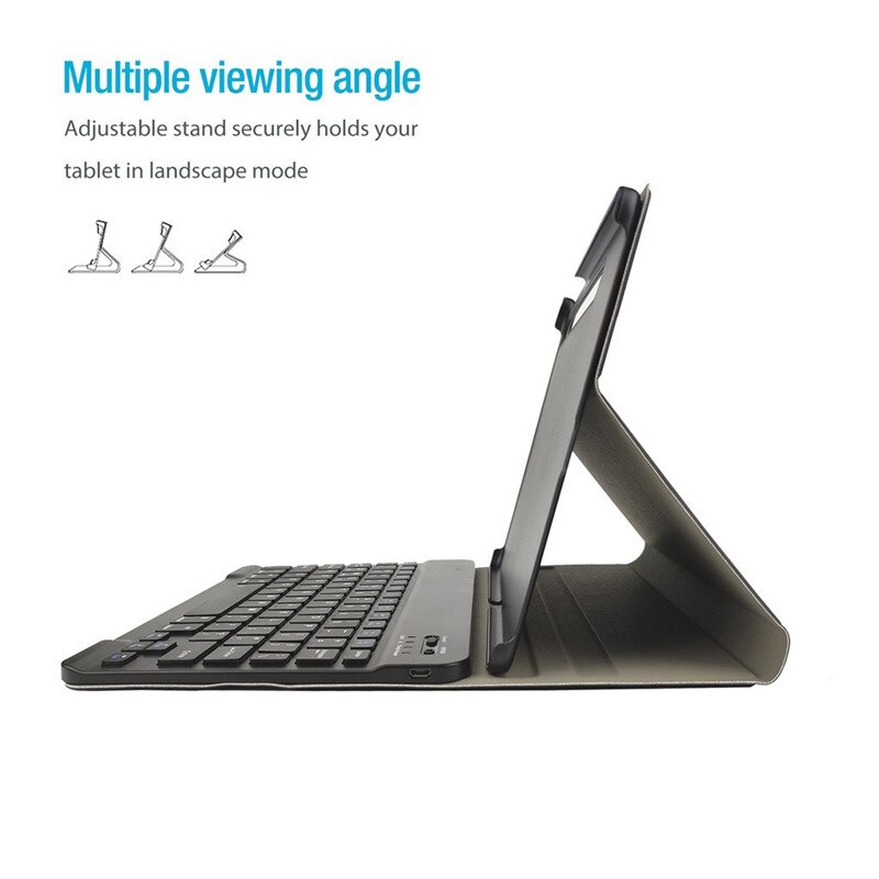 Bluetooth tastatur til samsung galaxy tab  s6 10.5 sm-t860/t865 tablet cover magnetisk aftageligt tastatur læder etui  #2