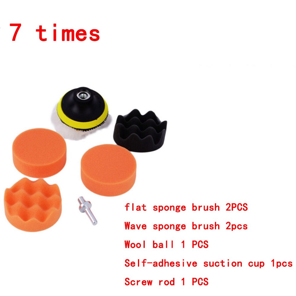 Bil skönhet polering skiva spegel svamp hjul polering hjul set vax polering tätning glasyr polering pad: 3 tums  to7- delars set