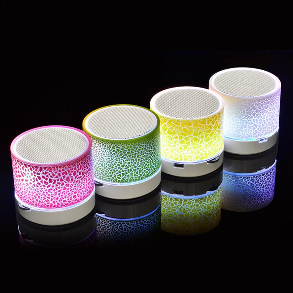 Mini Draadloze Bluetooth Kleurrijke Licht Kleine Crack Sound Speaker Subwoofer Ondersteuning Tf Card