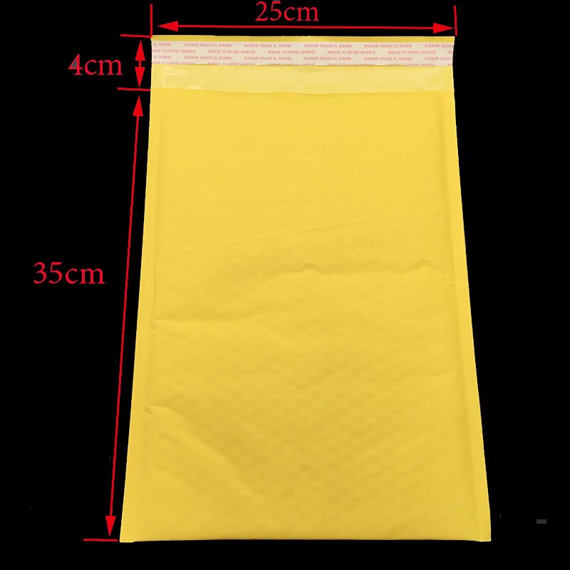 Extra Groot! 1Pc/ (35*25Cm + 4Cm) geel Bubble Mail Verpakking Envelop Verpakking Kraftpapier Zakken E-Mail