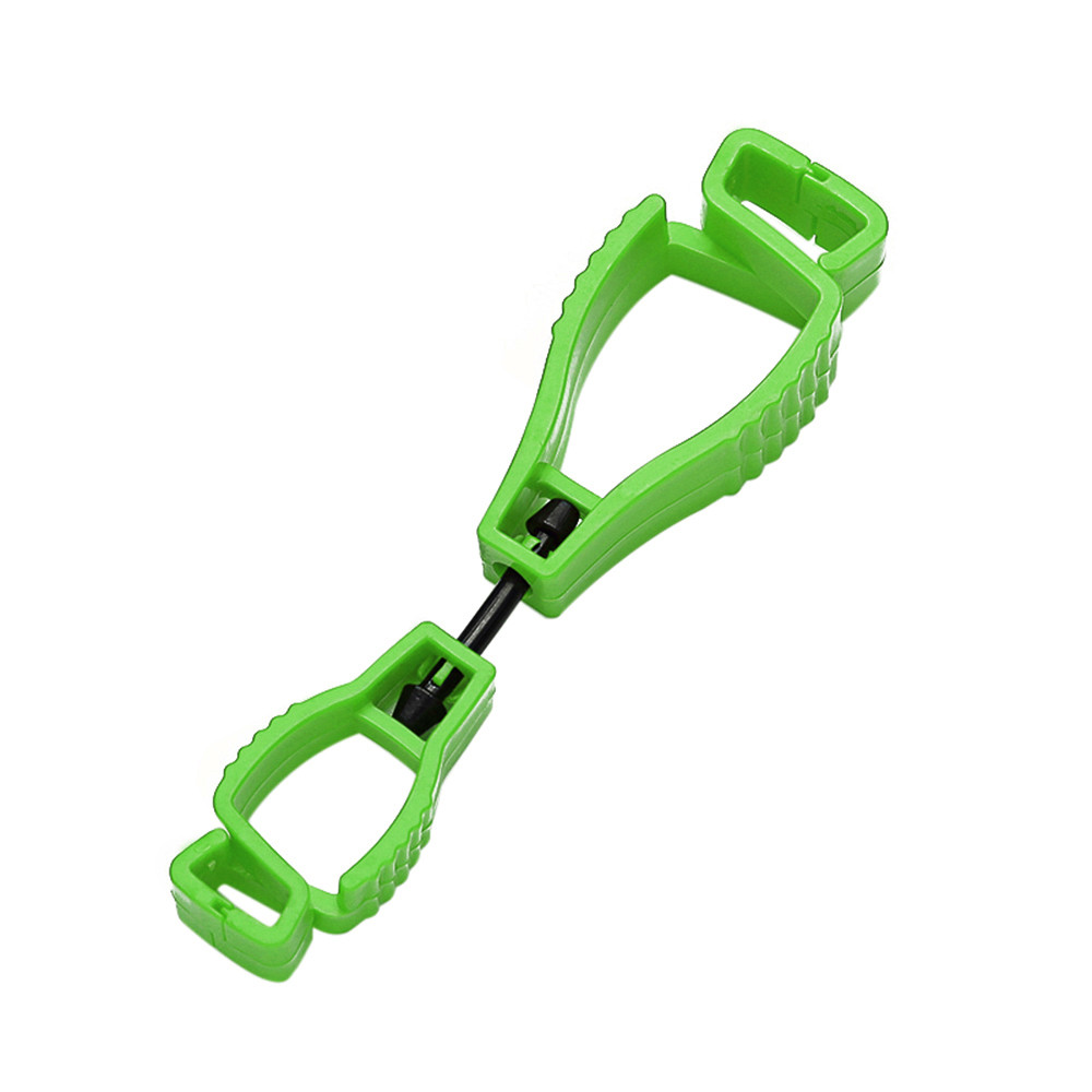 Klemhouder voor werkhandschoenen - veiligheidsklem voor bouwvakkers, hittebestendige gereedschapshanger voor de bouw en werkplaatsen, verstelbaar: Zwart nikkel