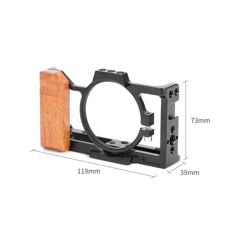 Camera Kooi Beschermende Behuizing Houten Handvat Grip Voor Sony ZV1 Camera Aluminium Camera Kooi Frame Video Stabilizer Mount