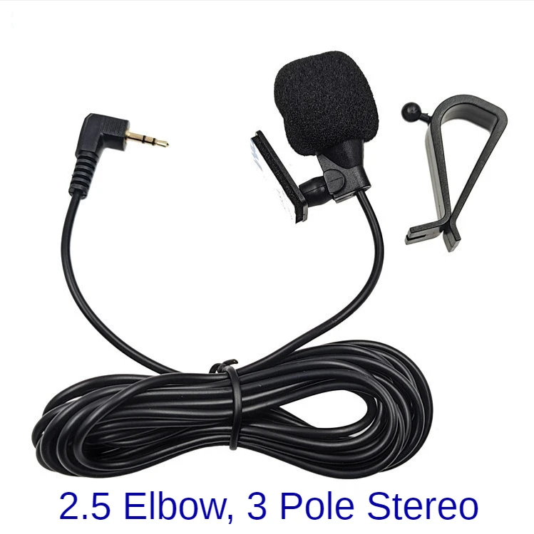 Microphone de voiture Audio Navigation Clip filaire fils externes micros automatiques Radio 3m de Long micro stéréo 3.5mm Mono 2.5mm SM Lotus Jack Plug: Violet