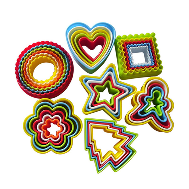 5/6PC Cookie Cutter Cake Mold Biscuit Fondant DIY Mold Star Heart Round Flower Shape Kitchen Baking Tools Cake Decor Cookie Mold