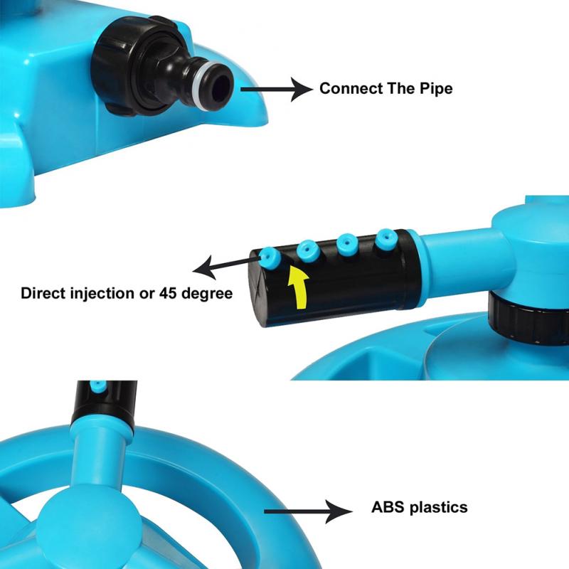 360 ° Tuin Sprinklers Automatisch Sproeisysteem Gras Gazon Roterende Water Sprinkler Nozzles Tuin Irrigatie Gereedschap