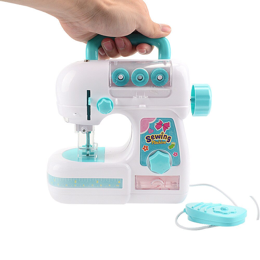 Máquina de coser para niños, máquina de coser eléctrica portátil de escritorio para hacer máscara, Mini máquina de coser