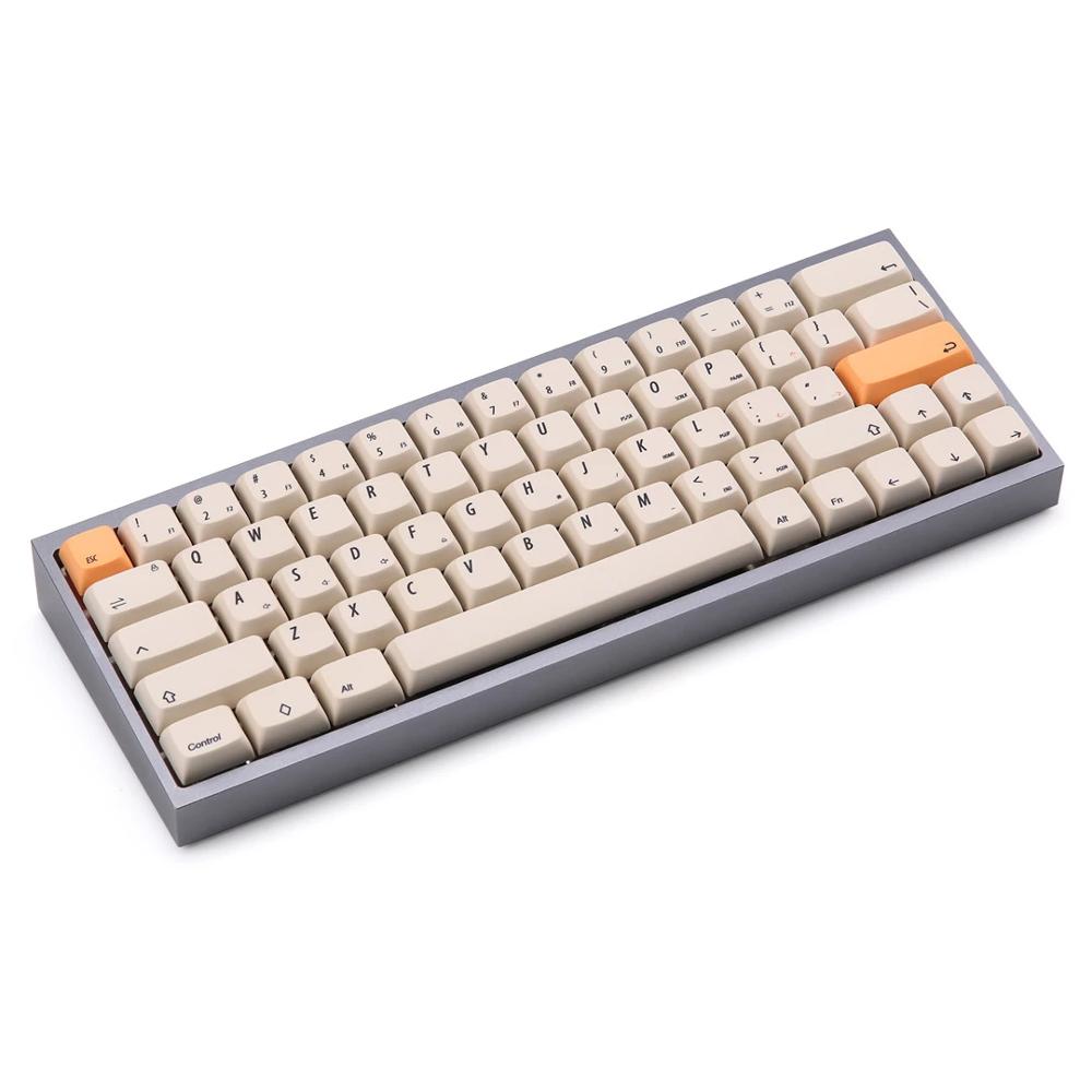 XDA Yellow keycaps PBT Due-subbed 75 key for mx mechanical keyboard fit TADA68 GK64 Porker GH60 DZ60