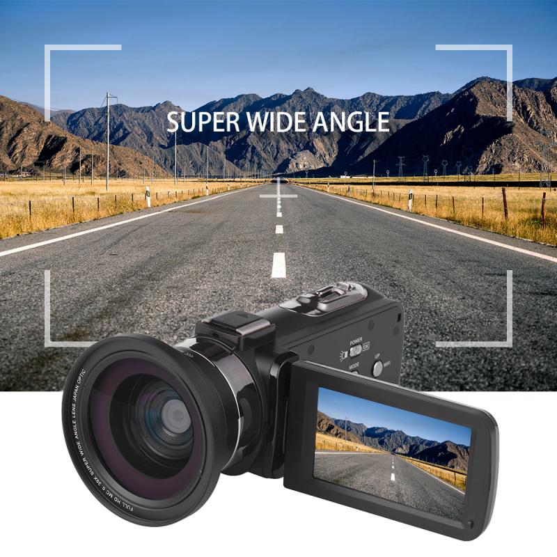4K Video Camera Ultra HD 30MP WiFi DV Camcorder Digital Video Camera 270 Degree Rotation Touch Screen 16X Digital Zoom Camera