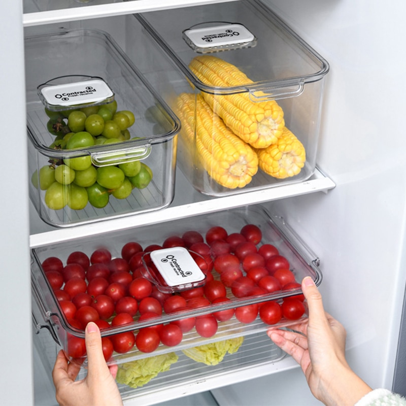 Caja de almacenaje para nevera de mascota con Válvula de ventilación, caja para huevos, caja para almacenamiento de vegetales y fruta, caja de almacenamiento de contenedores de alimentos