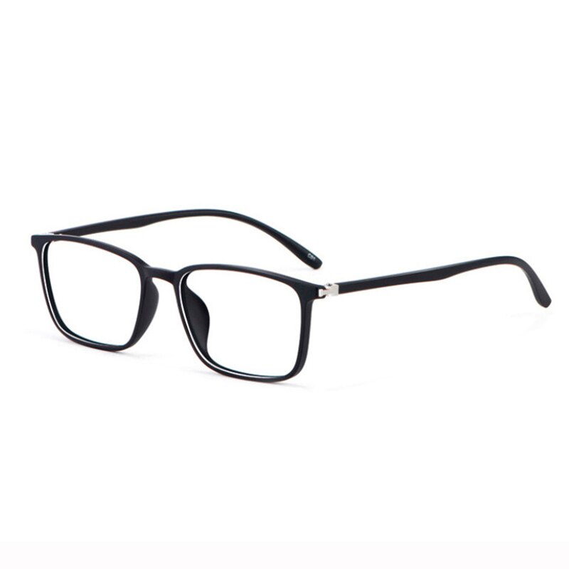 Glasses Frame Transparent TR-90 Plastic Eyeglasses Optical Spectacles for Men and Women Eyewear Prescription Frames: Matte Black