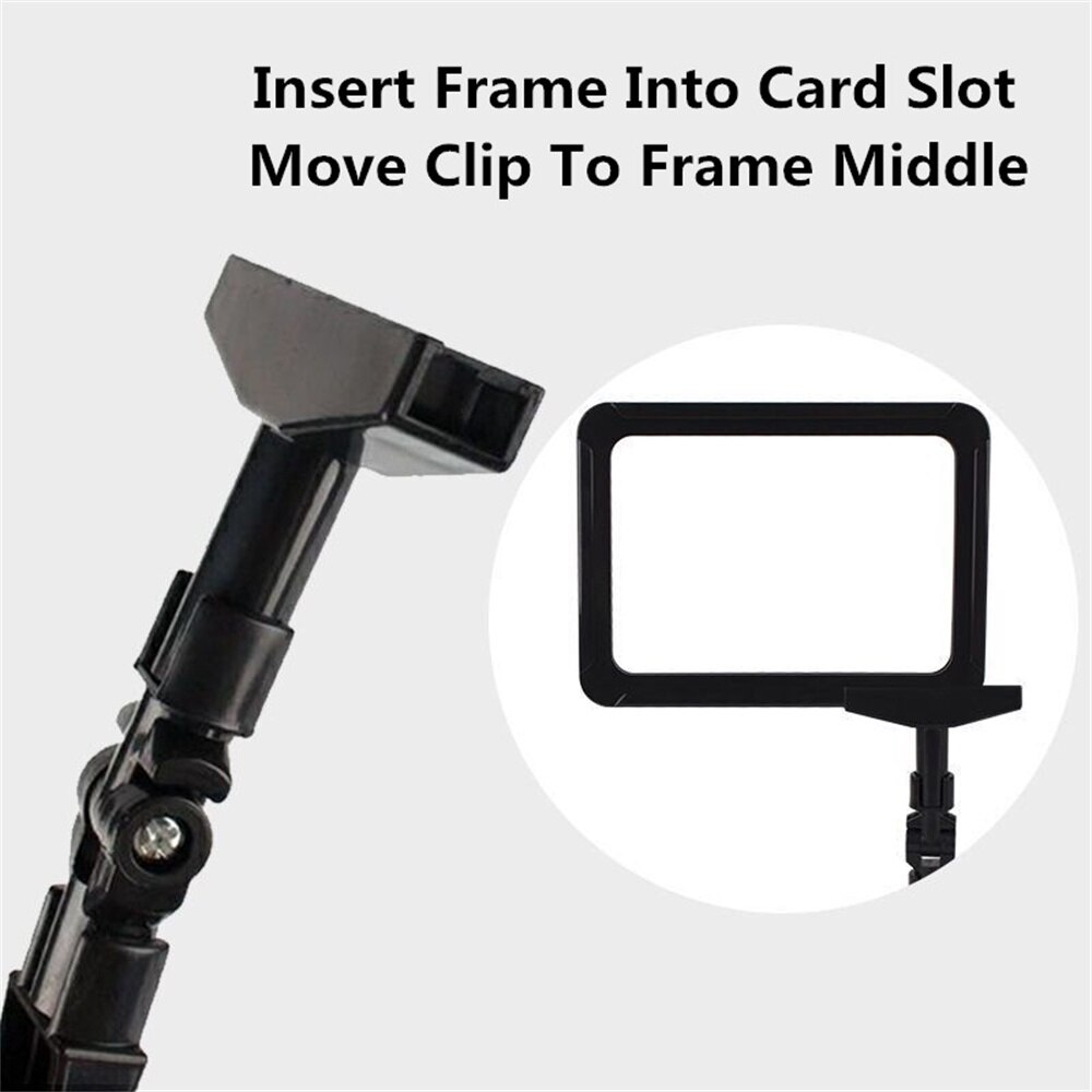 5 Pcs A5 Pop Adjustable Plastic Sign Holder Clip-on Style Rotating Price Label Tag Merchandise Sign Display Clip Holder