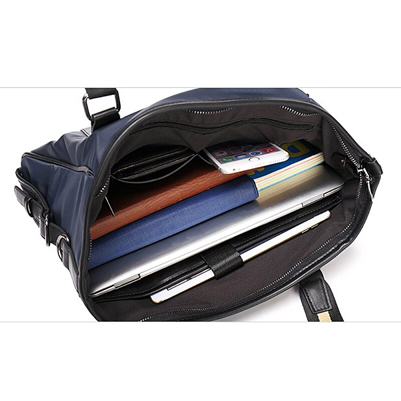 Mode Eenvoudige Business Mannen Aktetas Tas Lederen Laptop Tas Casual Man Tas Grote Capaciteit Schoudertassen 8016