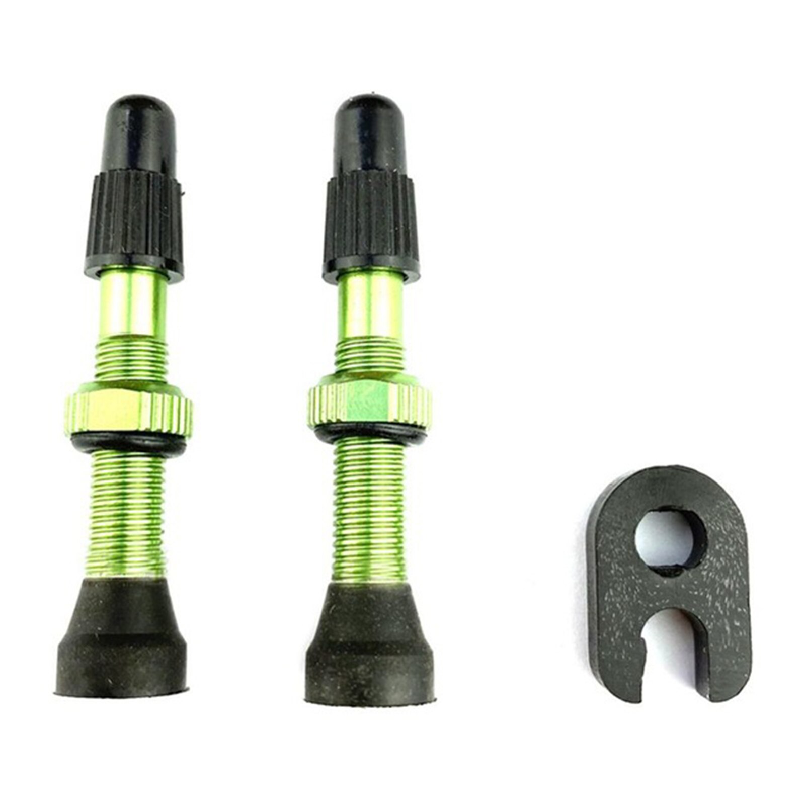 Tubeless Stem Valve Cap Aluminum Alloy 34/46/64mm Bike Accessories 1PC Tubeless Sealant 1Pair For Road MTB Presta Valve: Green  A13