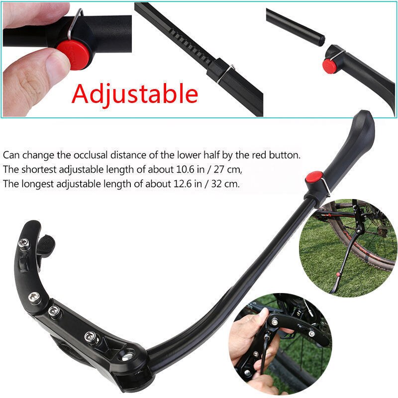 Soporte de palo lateral ajustable para bicicleta de montaña, aleación de aluminio, resistente, novedad