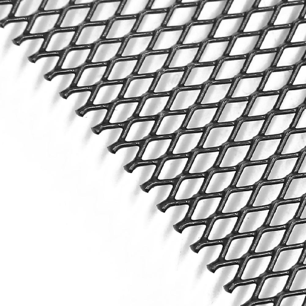 Universal Car Vehicle Black Tone Aluminum Alloy 3 x 6mm Rhombic Grille Mesh Sheet for Bumper Body Kit Fender