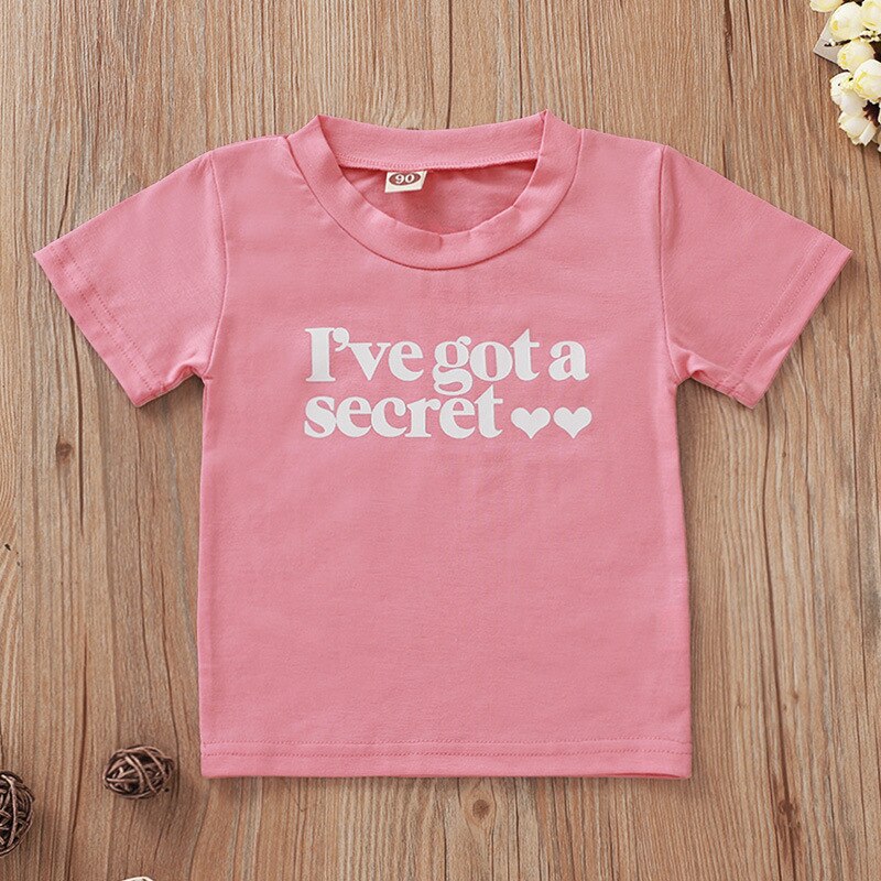 Sommer tøj være en stor søster brev print kid pige t-shirt pink top harajuku o hals korte ærmer pige tees: 4