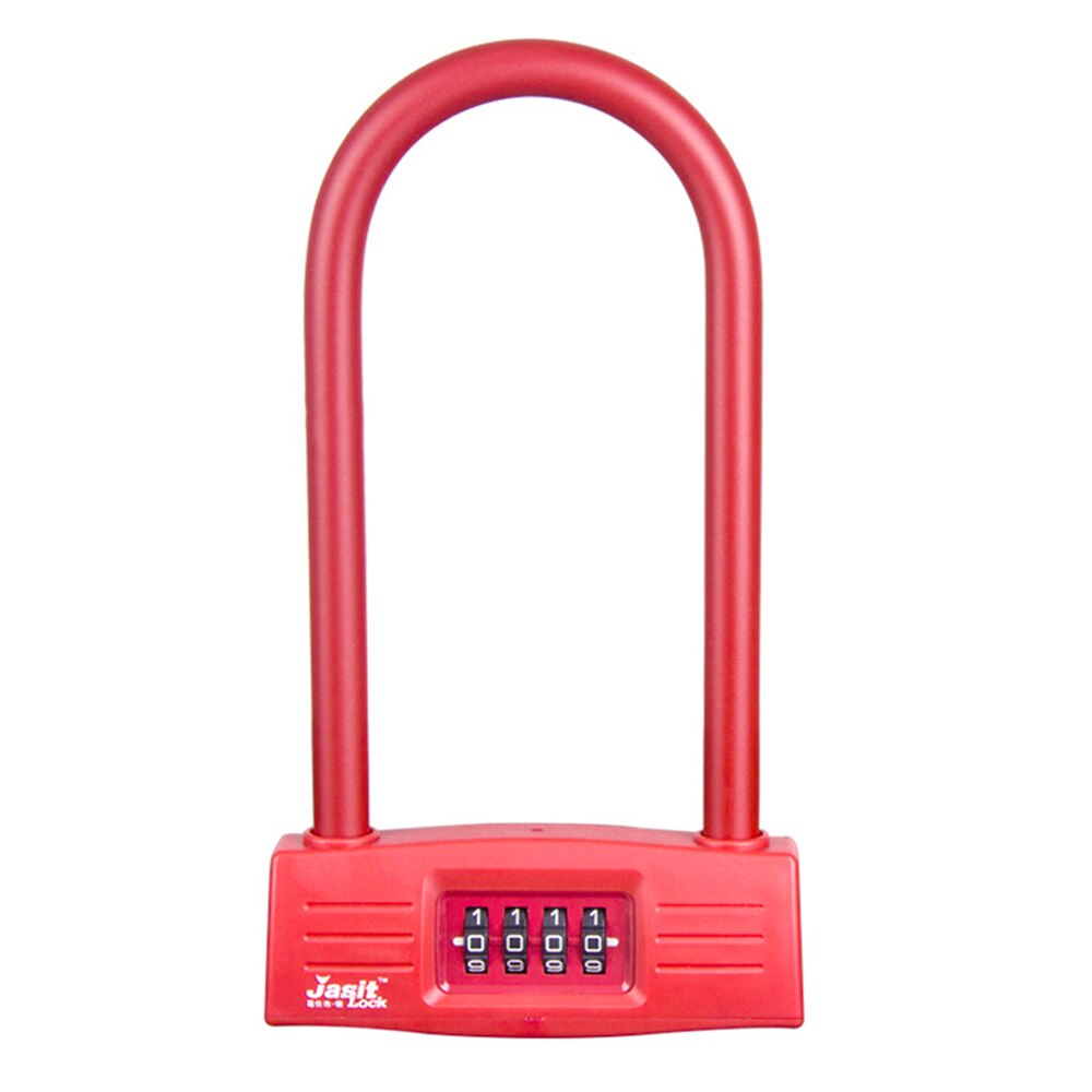 Fietsen u-slot zware anti-diefstal fiets combinatieslot combinatie poortslot voor fiets scooter motorfietsen: Rood